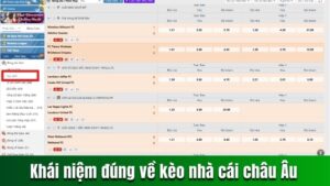 Khái niệm đúng về kèo nhà cái châu Âu